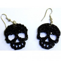 -Teschio Strass- Orecchini
