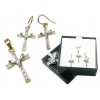 Set Pendente e Orecchini in argento 925 laccato oro