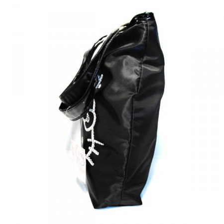 Dettaglio profilo borsa Hello Kitty nera