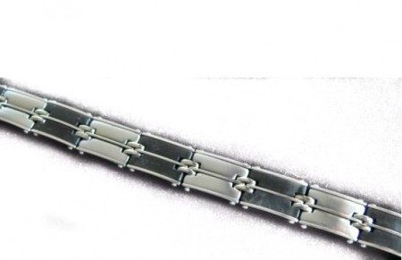 Bracciale anallergico satinato-cromato trama 3